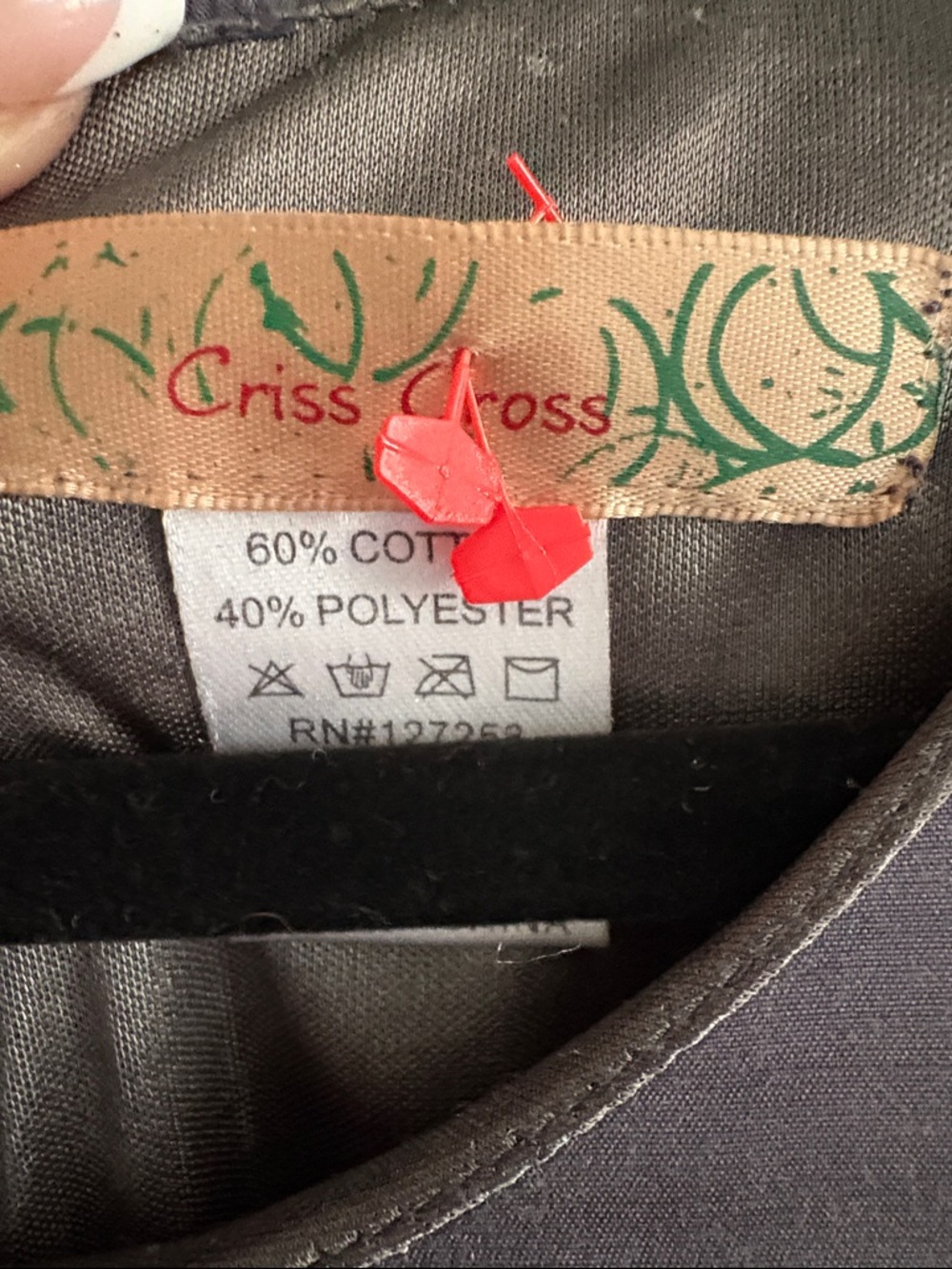 Criss Cross Slate Gray Cotton-silk Blend mini dress S - Picture 2 of 4
